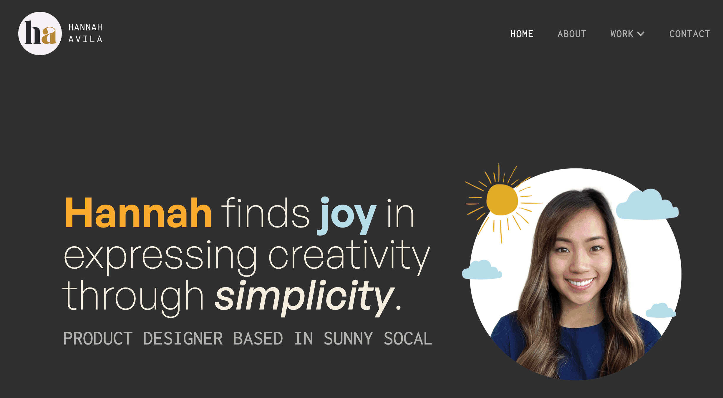 This is a GIF of a UX design portfolio