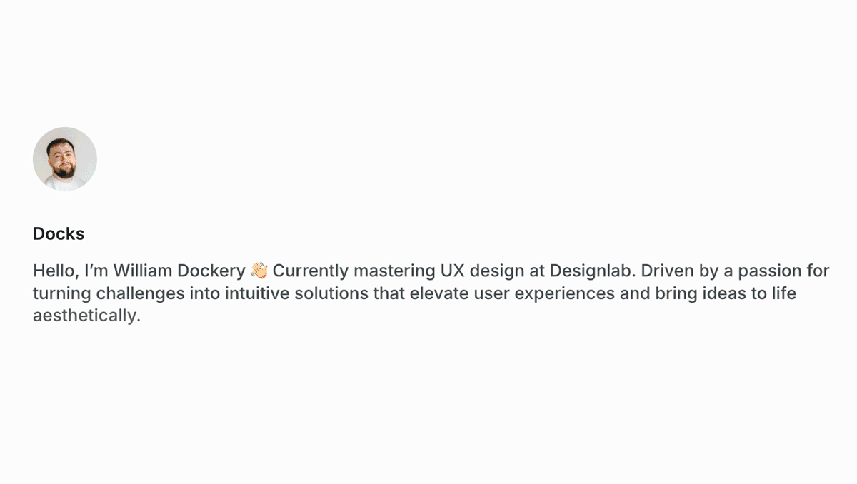 GIF of a UX design portfolio.