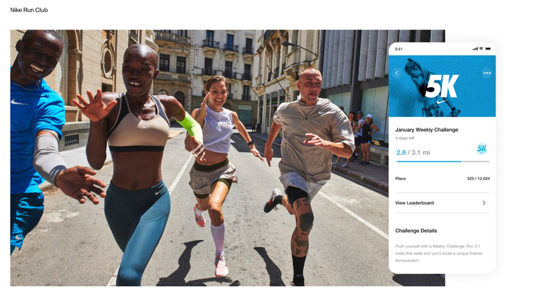 This is a screenshot of Nike Run Club.