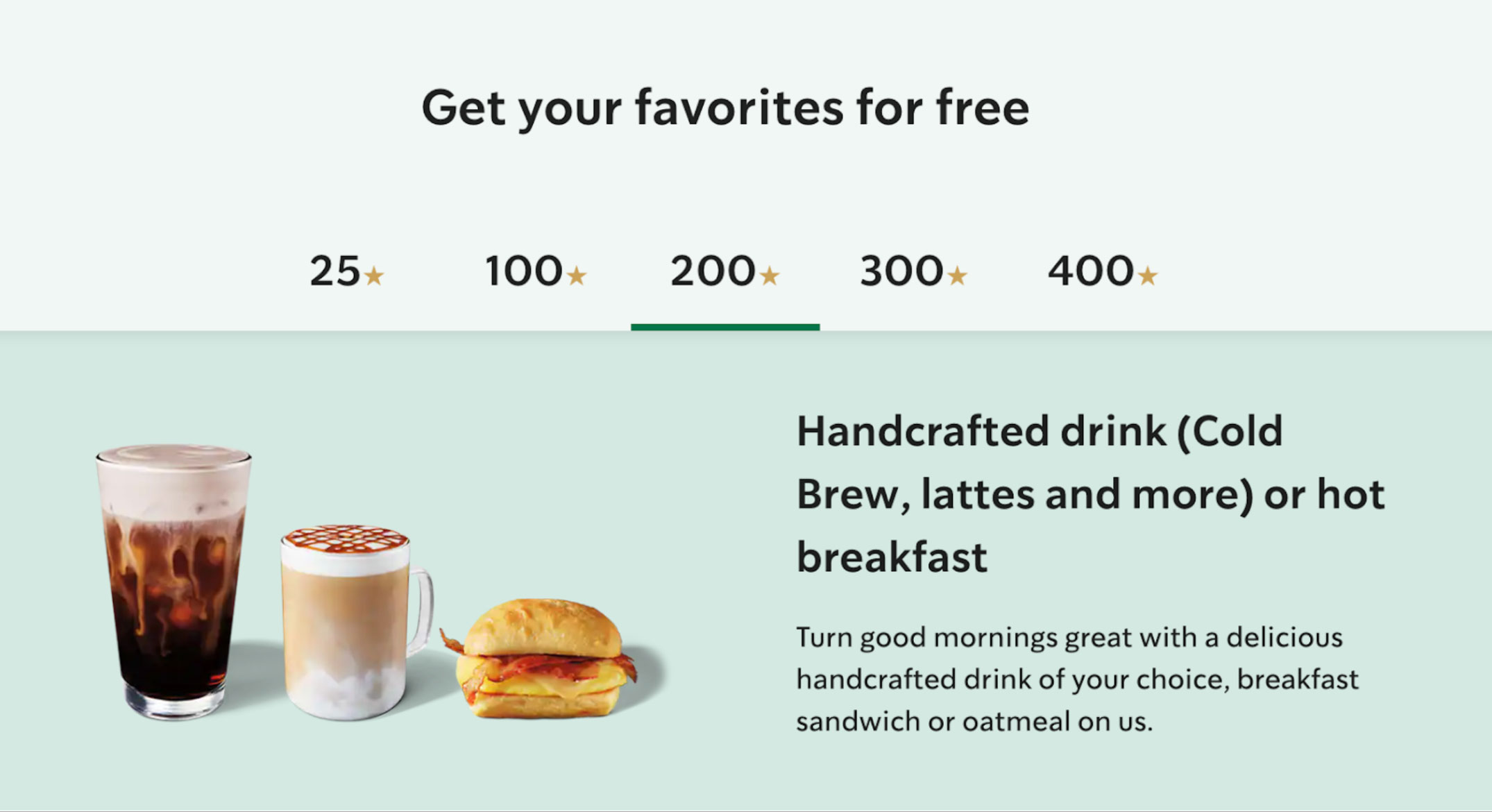 This is a screenshot of Starbucks Rewards.