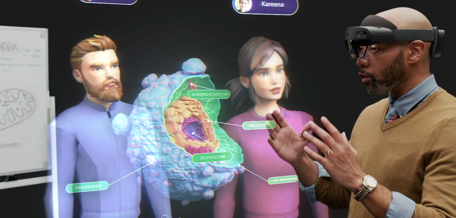 An ad for Microsoft HoloLens.