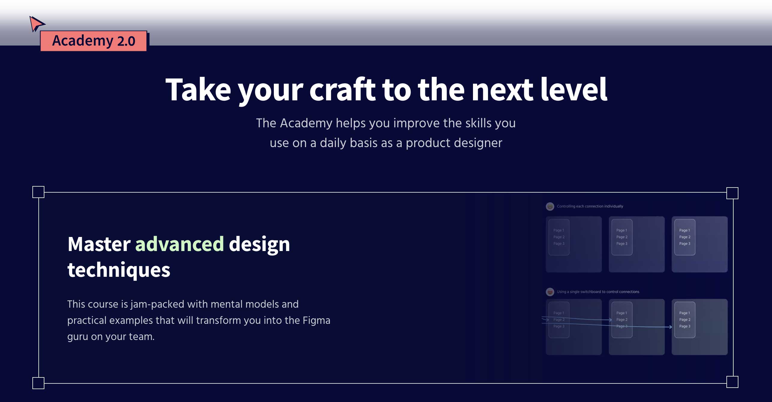 Landing page for Figma Academy 2.0 course.