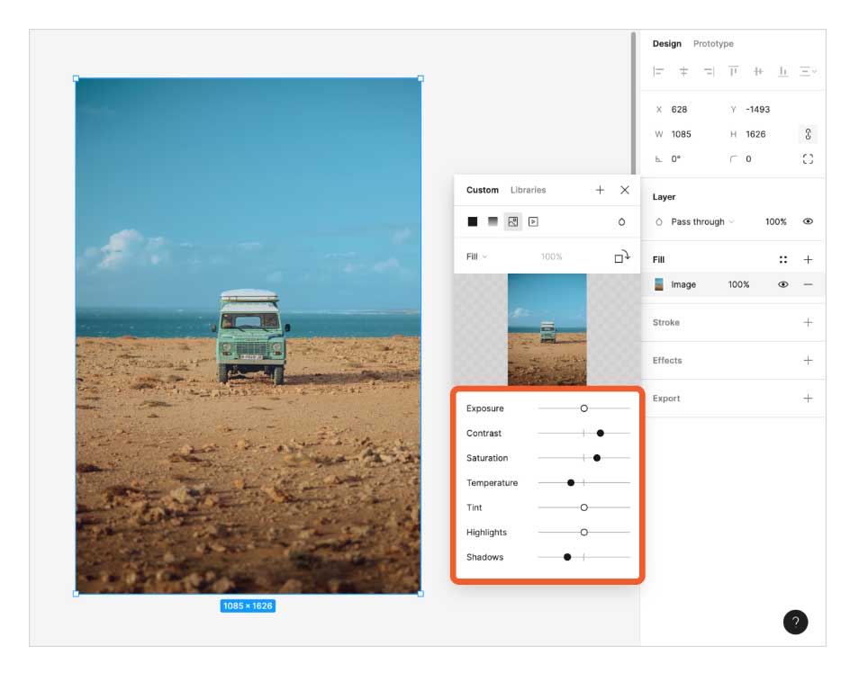 Image of Figma lesson centered around adjusting images.