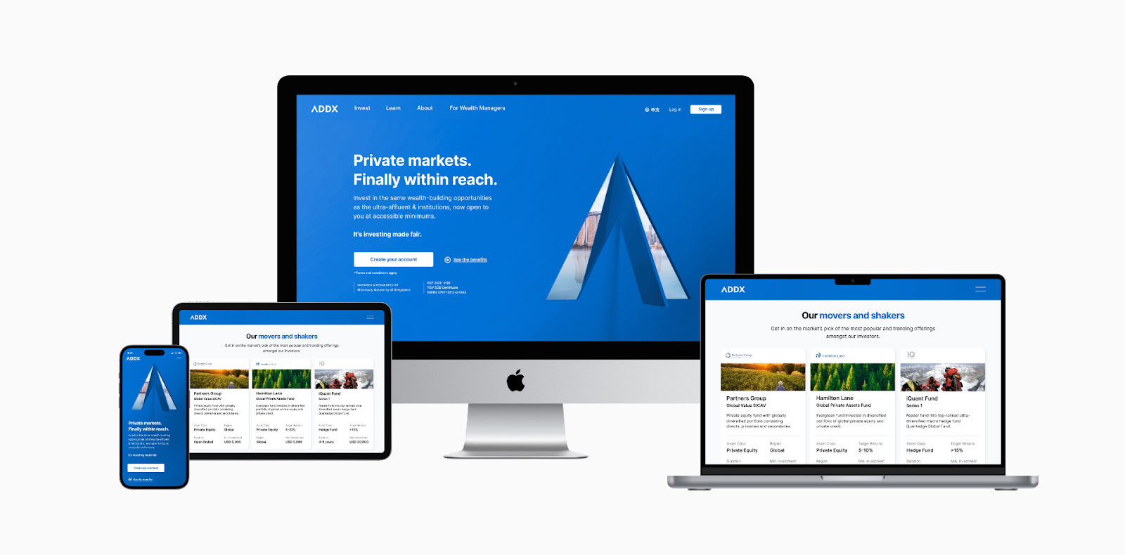 Example of a responsive UX/UI design.