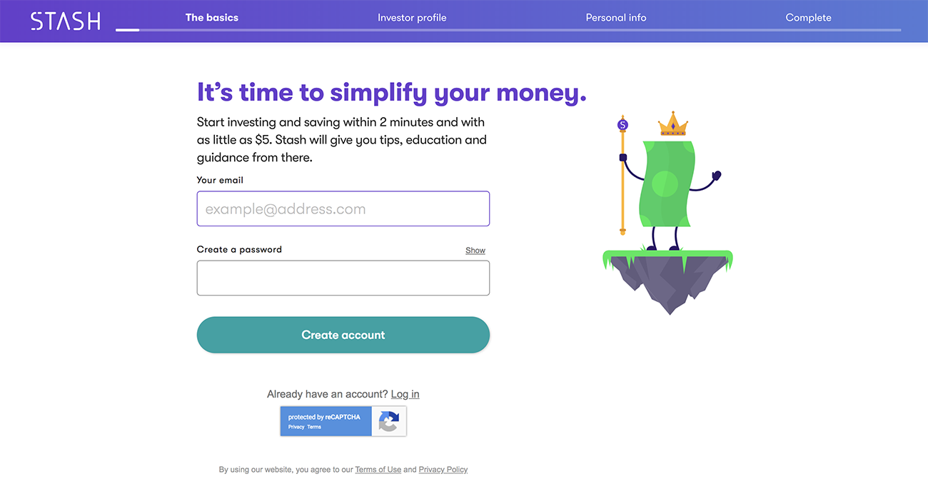 Stash microcopy