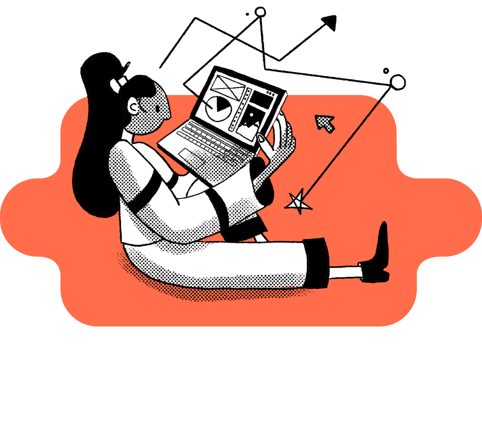 Illustration of person learning design