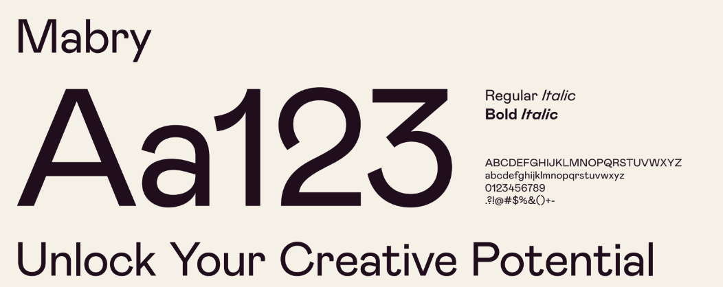 Mabry typeface