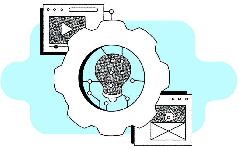 Illustration of person climbing a UX hill