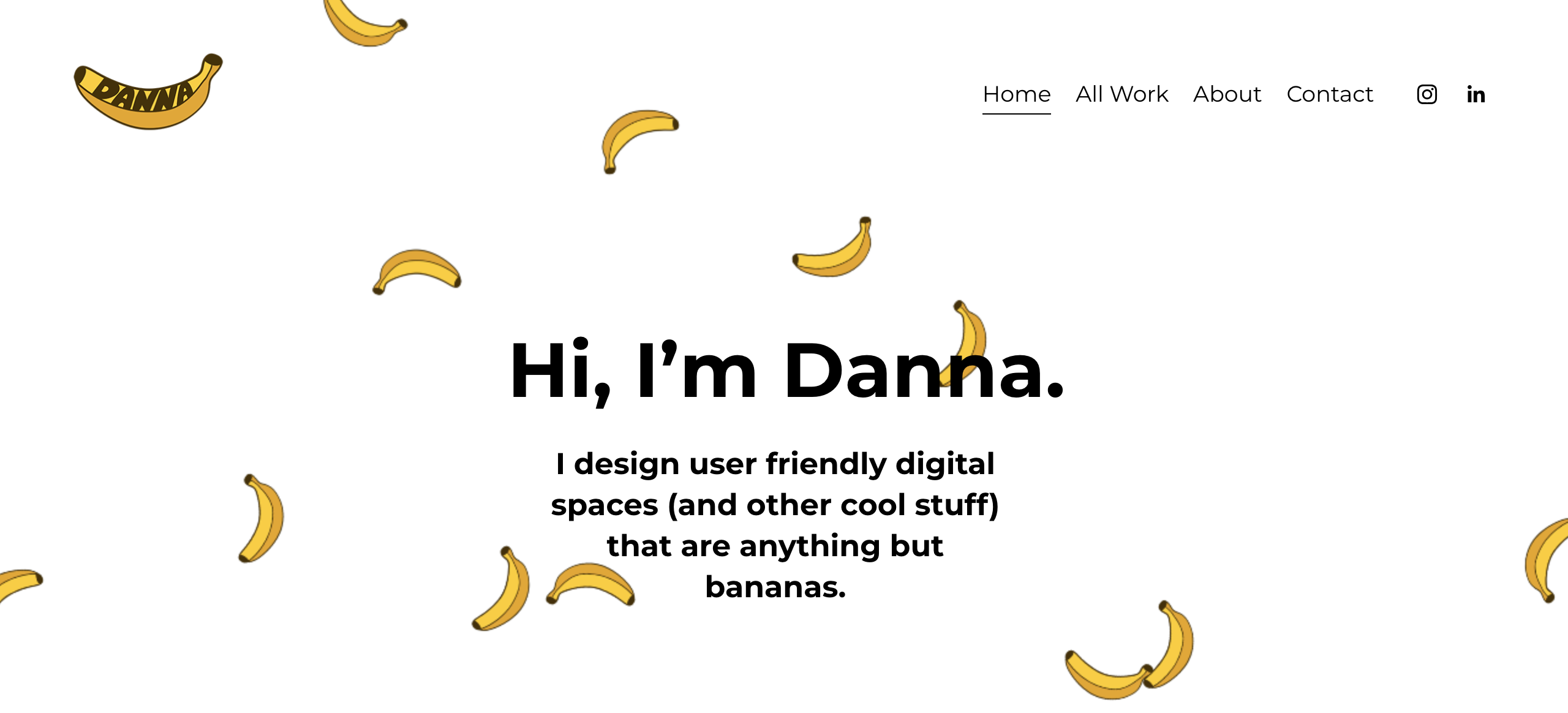 Screenshot of UX portfolio of Danna Shapiro